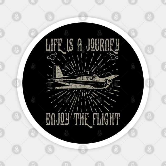 Life Is A Journey Enjoy The Flight Magnet by JakeRhodes